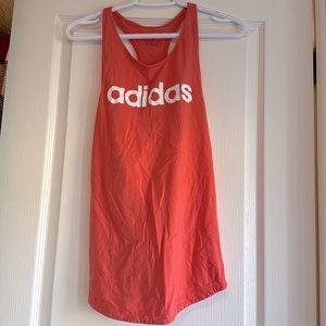 Coral adidas racer back tank top